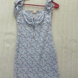 Altar'd State Floral Mini Dress - Floral Blue and Pink